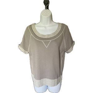 laurie b Women's Layered Look 100% Cotton Tee Shirt Size Small